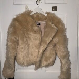 Fashion Nova Chic Faux Fur Jacket in Light Pink xs NWT